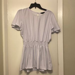 Lane Bryant white blouse.  Short sleeve.  Flattering 14/16